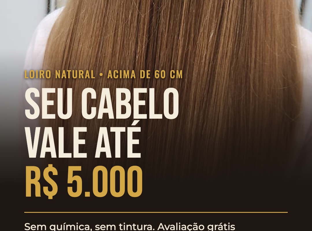 Cabelo loiro natural liso e longo